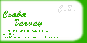 csaba darvay business card